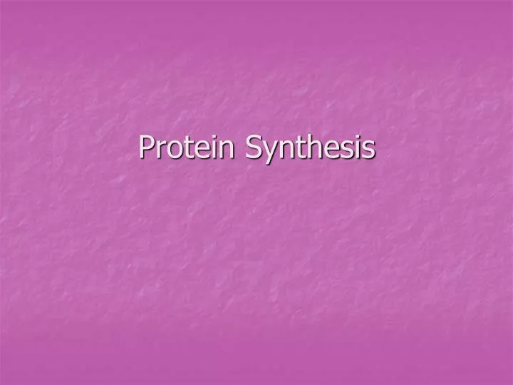 protein synthesis