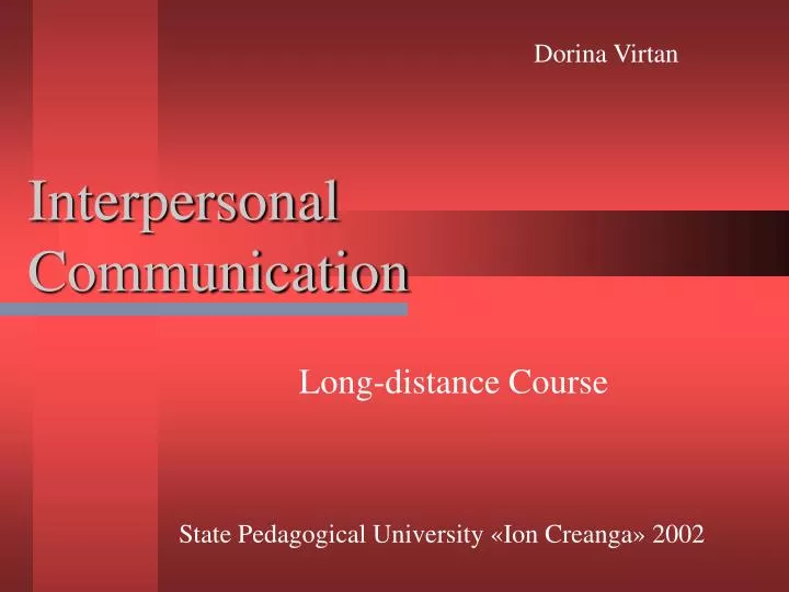 interpersonal communication