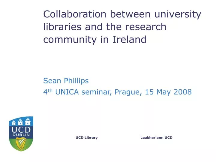 collaboration between university libraries and the research community in ireland