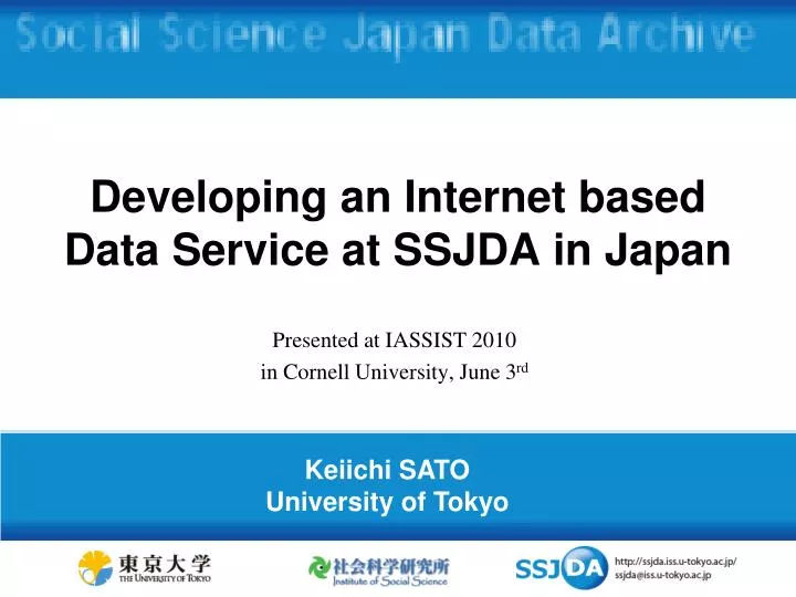 developing an internet based data service at ssjda in japan