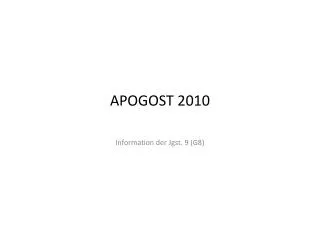 apogost 2010
