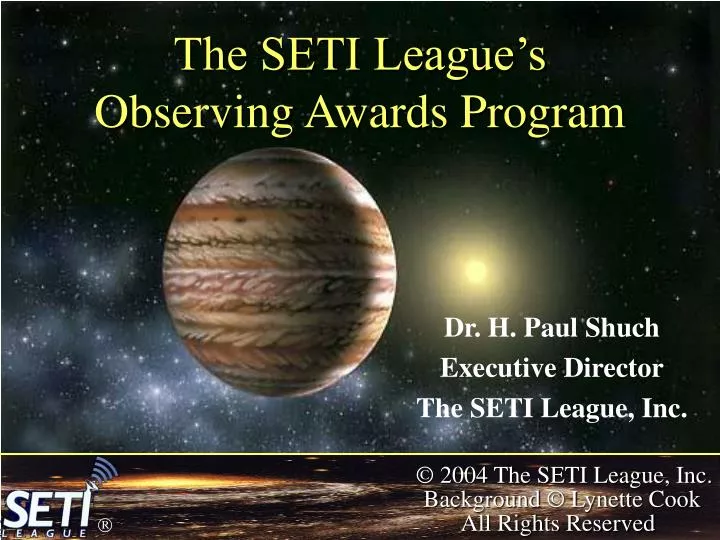 the seti league s observing awards program