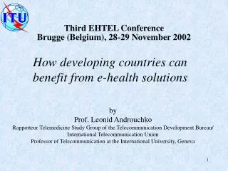 How developing countries can benefit from e-health solutions