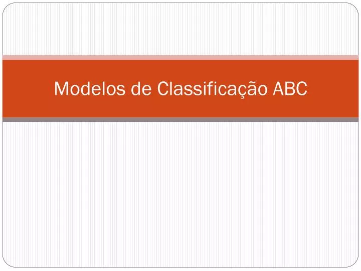 modelos de classifica o abc