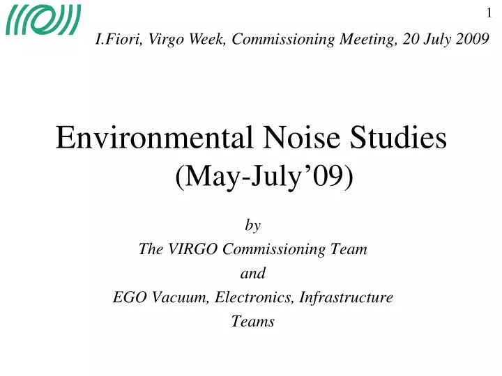 environmental noise studies may july 09