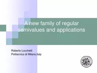 A new family of regular semivalues and applications