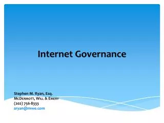 Internet Governance