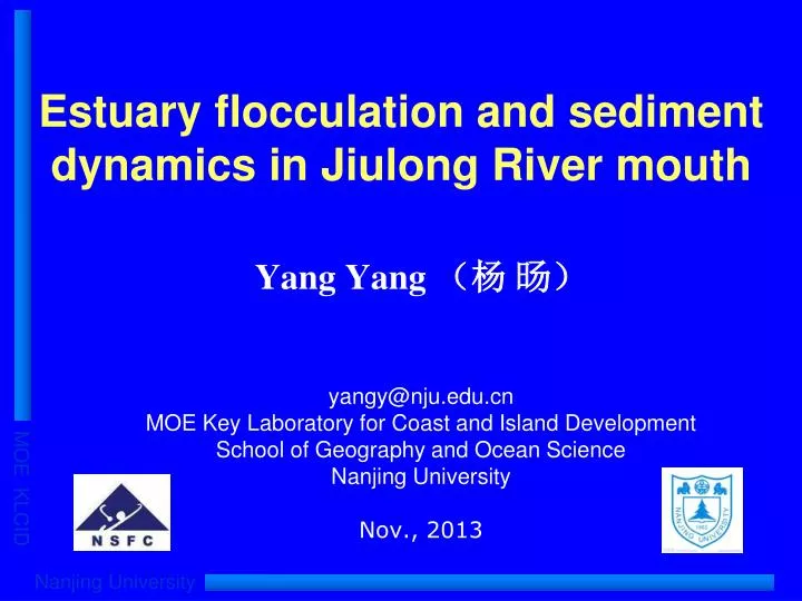 estuary flocculation and sediment dynamics in jiulong river mouth