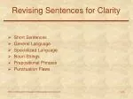 Revising Sentences for Clarity - slide 1
