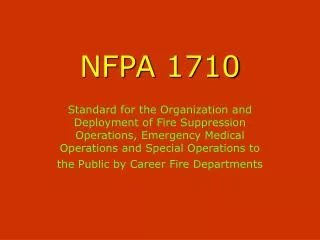 PPT - NFPA Standards PowerPoint Presentation, free download - ID:6595806