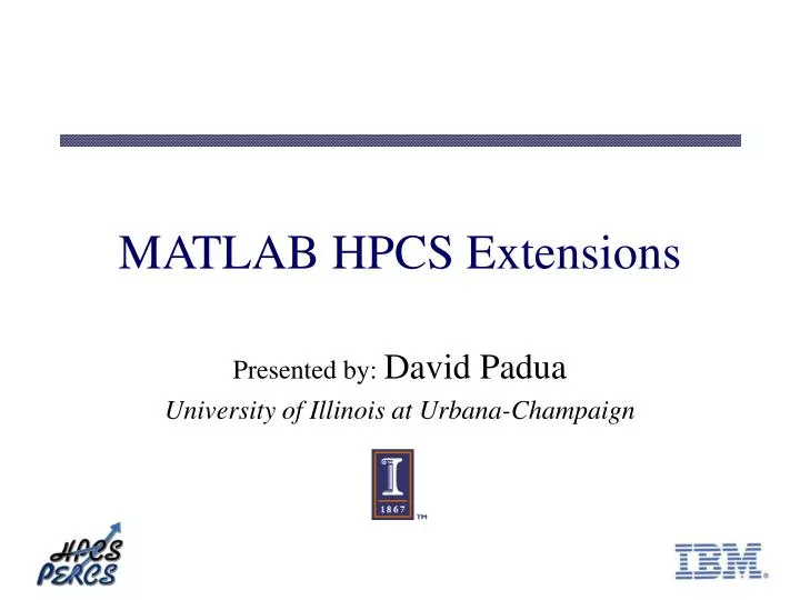 matlab hpcs extensions