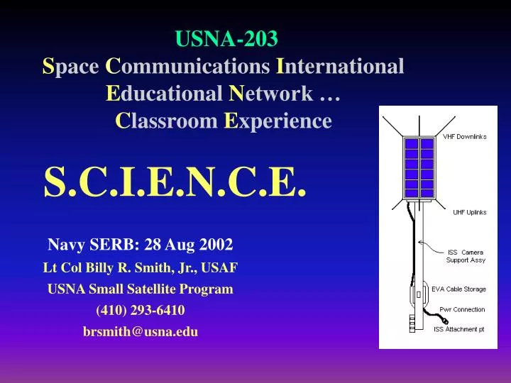 usna 203 s pace c ommunications i nternational e ducational n etwork c lassroom e xperience