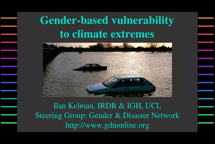 gender based vulnerability to climate extremes