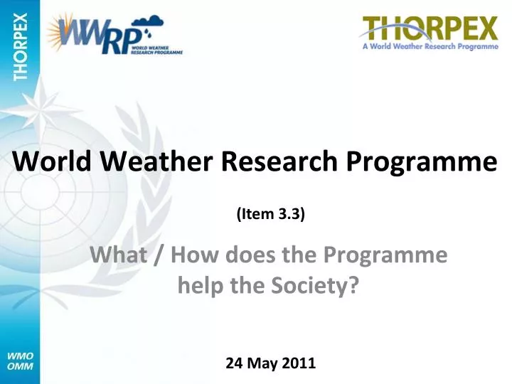world weather research programme