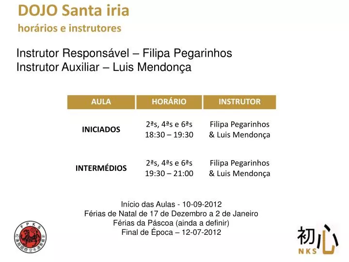 dojo santa iria hor rios e instrutores