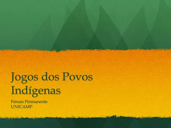 O que são os Jogos dos Povos Indígenas?