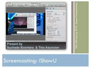 Screencasting: iShowU