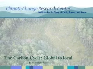 The Carbon Cycle: Global to local Ruth Varner, PhD