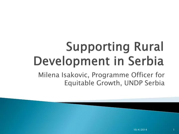 supporting rural development in serbia