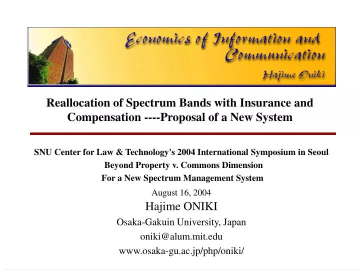 reallocation of spectrum bands with insurance and compensation proposal of a new system