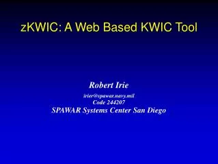 zKWIC: A Web Based KWIC Tool