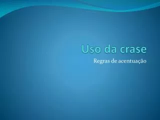 Uso da crase