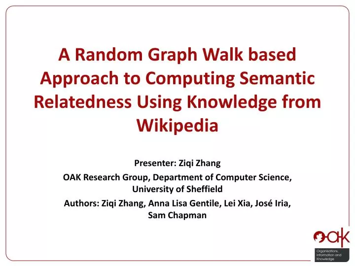 a random graph walk based approach to computing semantic relatedness using knowledge from wikipedia