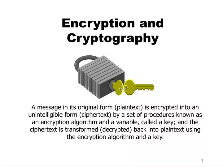 encryption and cryptography