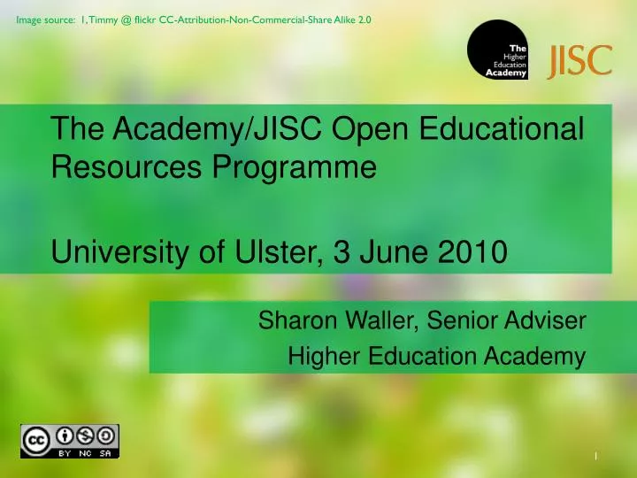 the academy jisc open educational resources programme university of ulster 3 june 2010