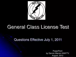 General Class License Test