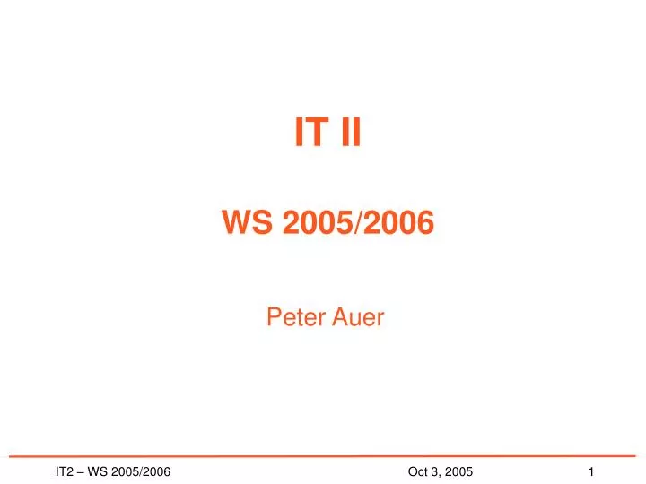 it ii ws 2005 2006