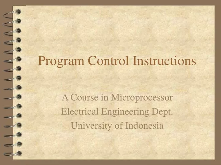 program control instructions