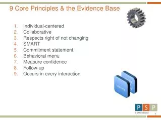 9 Core Principles &amp; the Evidence Base