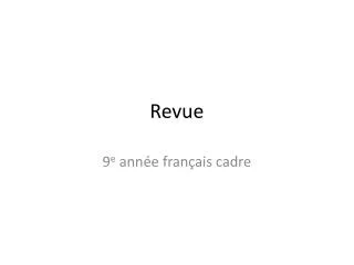revue