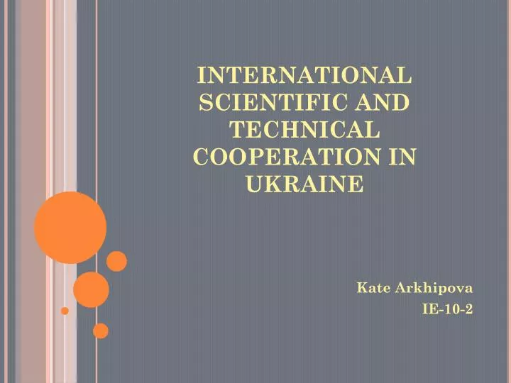 international scientific and technical cooperation in ukraine