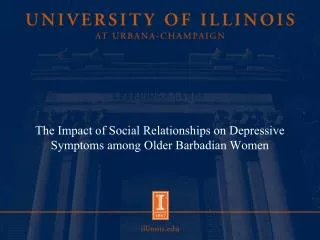 The Impact of Social Relationships on Depressive Symptoms among Older Barbadian Women