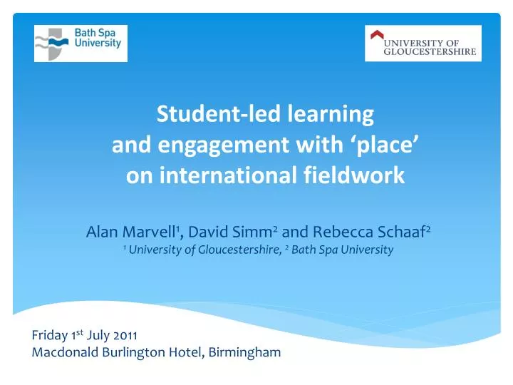 student led learning and engagement with place on international fieldwork