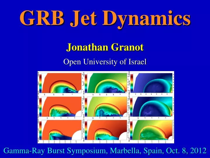 grb jet dynamics