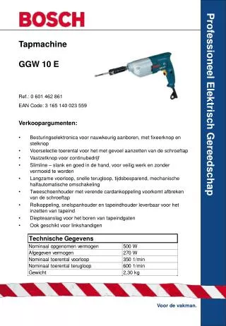 tapmachine ggw 10 e
