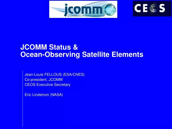 jcomm status ocean observing satellite elements