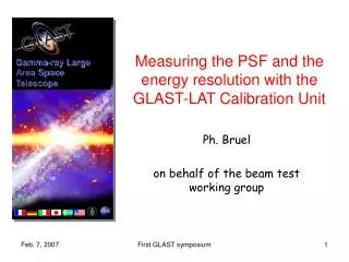 Measuring the PSF and the energy resolution with the GLAST-LAT Calibration Unit