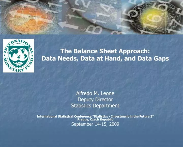 the balance sheet approach data needs data at hand and data gaps