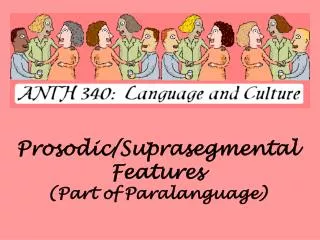 Prosodic/Suprasegmental Features (Part of Paralanguage)