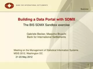 Building a Data Portal with SDMX