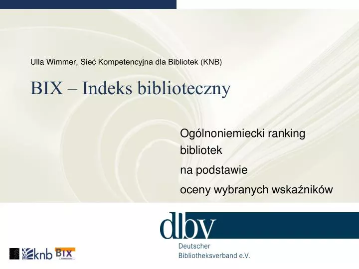ulla wimmer sie kompetencyjna dla bibliotek knb bix indeks biblioteczny