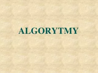 ALGORYTMY