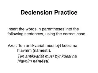 declension practice