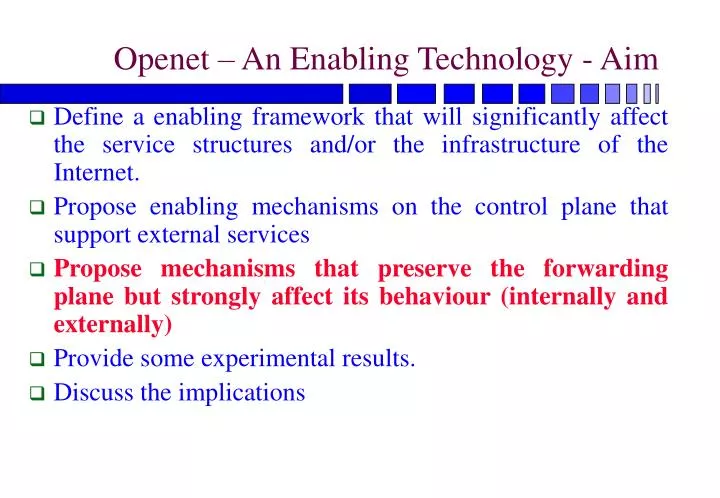 openet an enabling technology aim