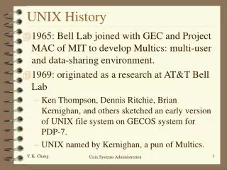 UNIX History