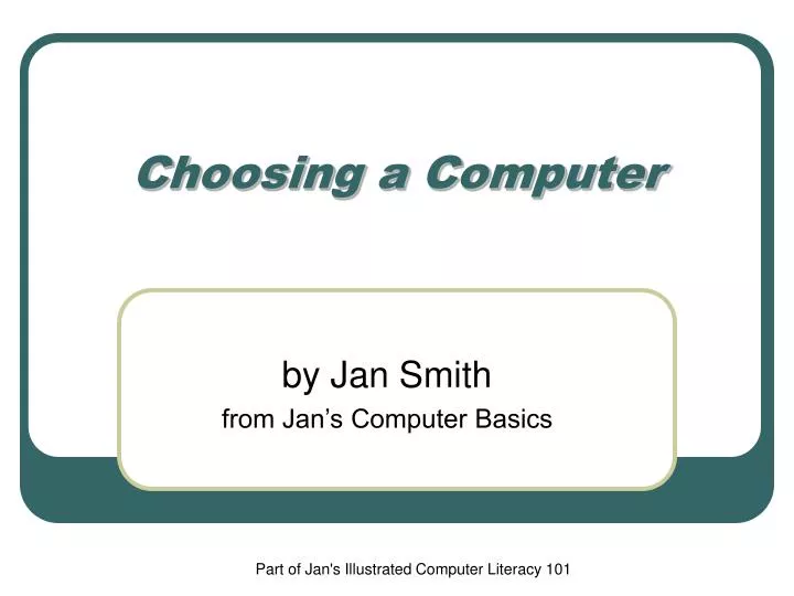 choosing a computer